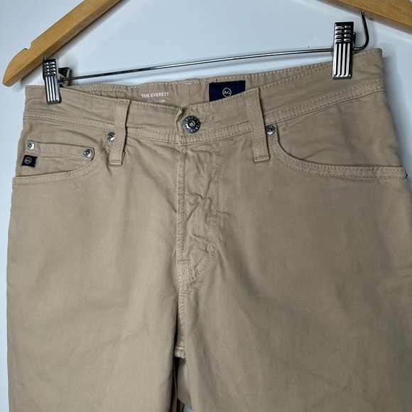 AG Adriano Goldschmied Everett SUD Sueded Slim Straight Pants in Chestnut 29x32 - Picture 9 of 15